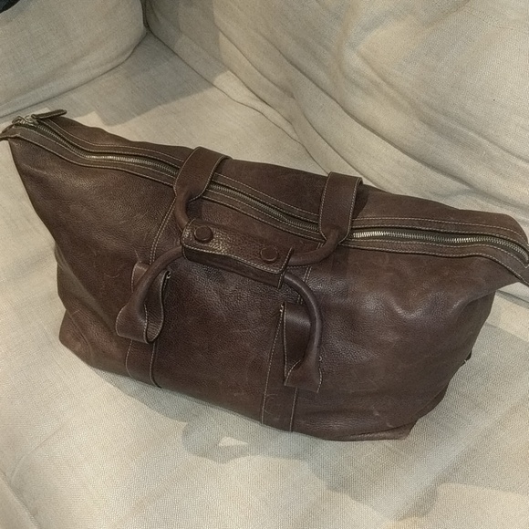 cole haan leather travel bag